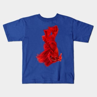 Red Betta Fish Painting Kids T-Shirt